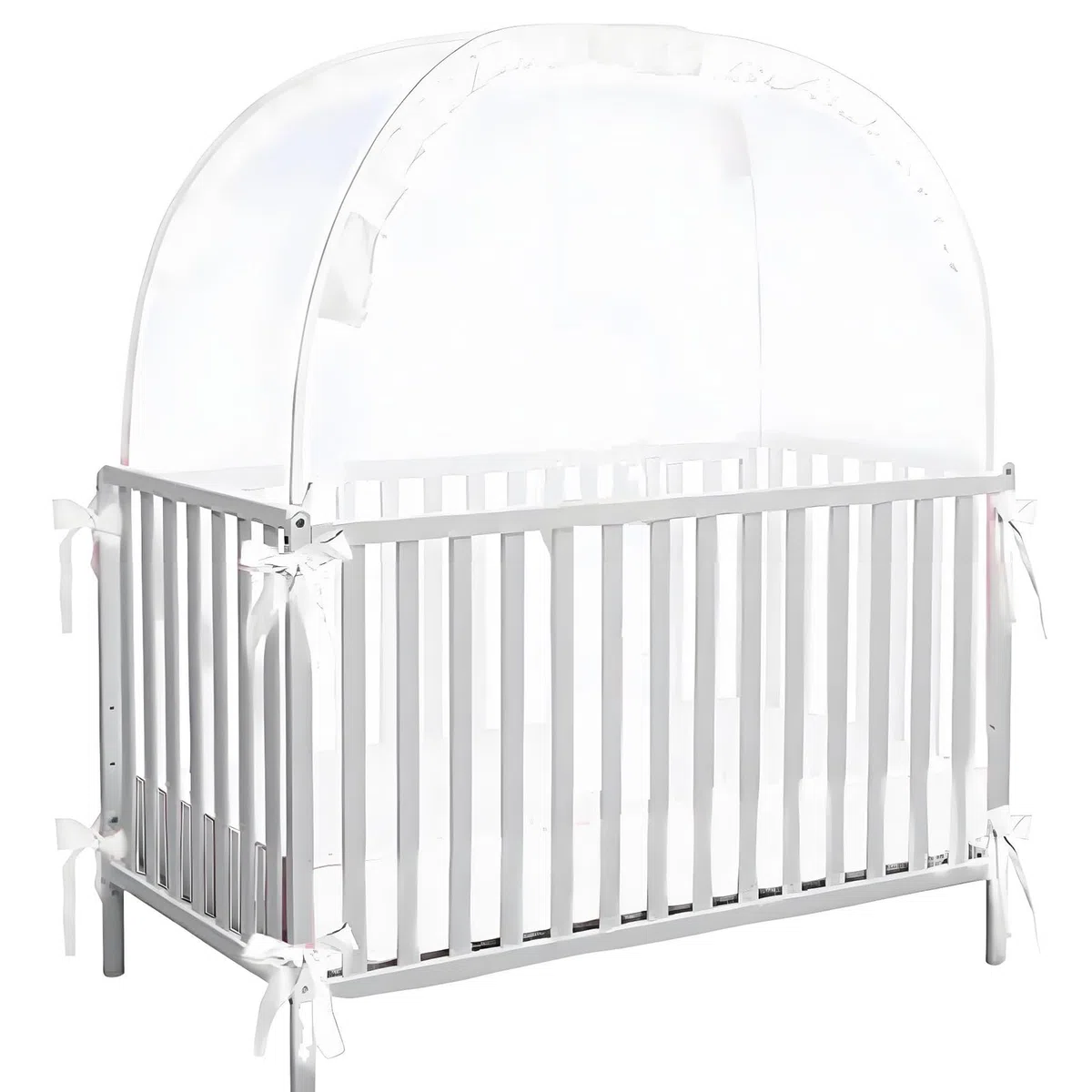per culla, copertura per culla pop-up, baldacchino in rete, rete traspirante, telaio in acciaio, per bambini con protezione anti-salita per la cameretta dei bambini, per la sicurezza del