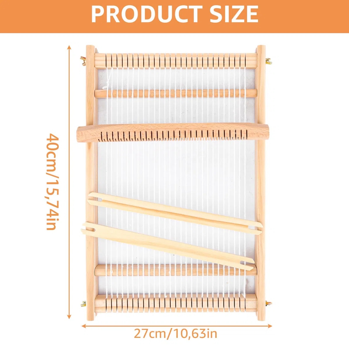 WOPPLXY Cornice per la scuola con navi tessiture, 40 x 27 cm, set di cornici in legno, telaio in legno e accessori, telaio in legno per tessitura e design