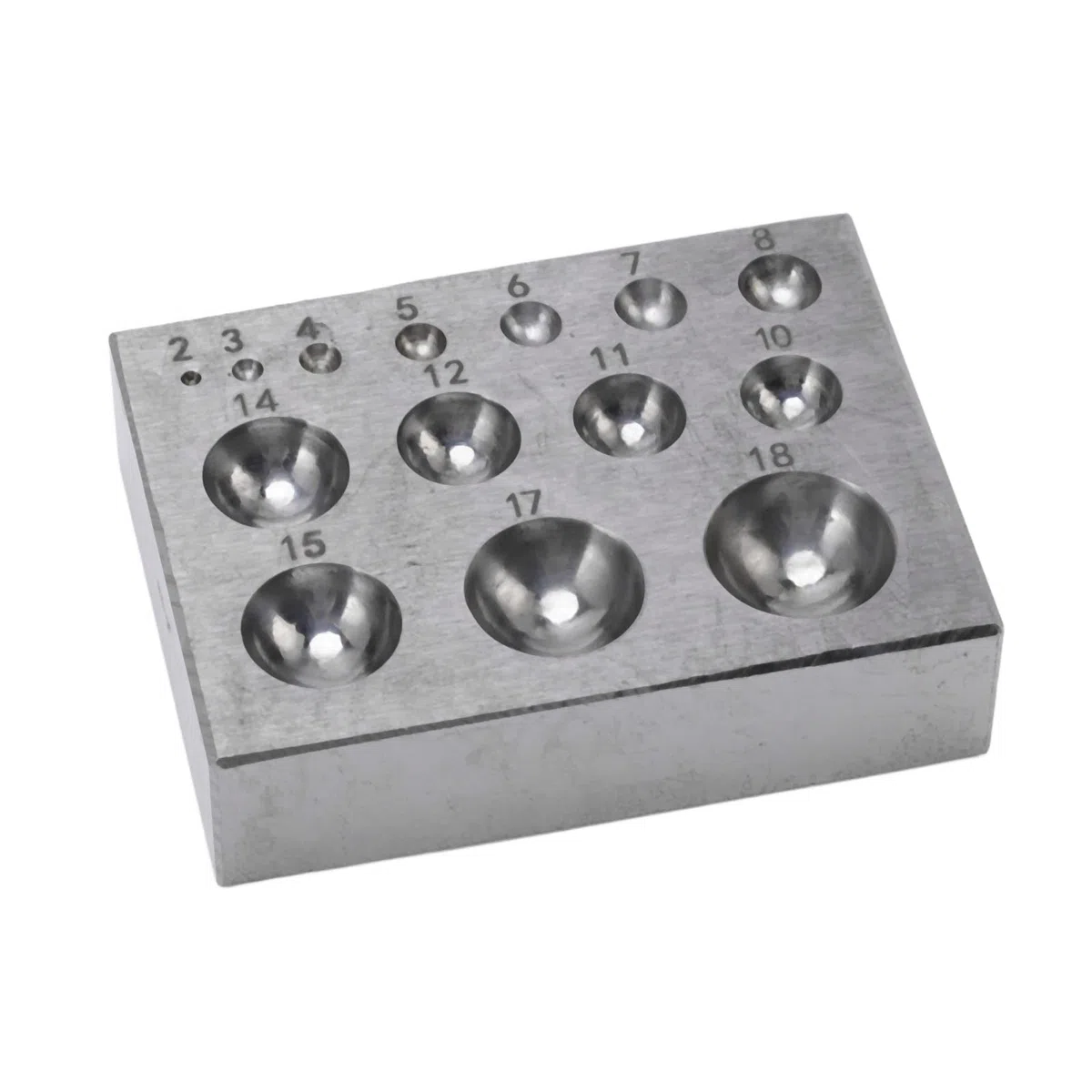 Acciaio Dapping Block Riparazione di gioielli Realizzazione di stampi per la formatura di metalli Strumento per la creazione di gioielli Blocchi di stampi Blocchi di acciaio