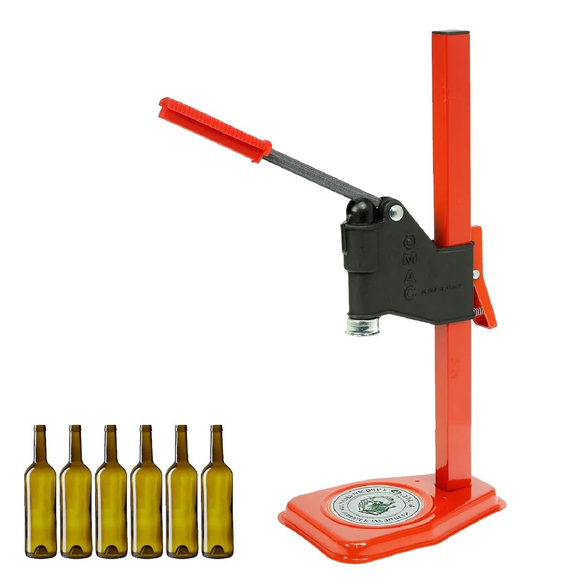 Crisalide® Tappatrice a Colonna a Leva – per Tappi a Corona Ø26 mm – Altezza Regolabile Manuale – Strumento per Imbottigliamento Birra, Vino e Bevande