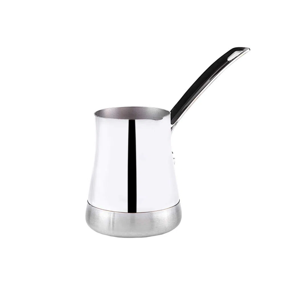 Karaca WIN - Caraffa per caffè con manico, per la preparazione della moka turca, 2 pezzi, adatta per piani cottura a induzione, adatta per la cottura del caffè turco