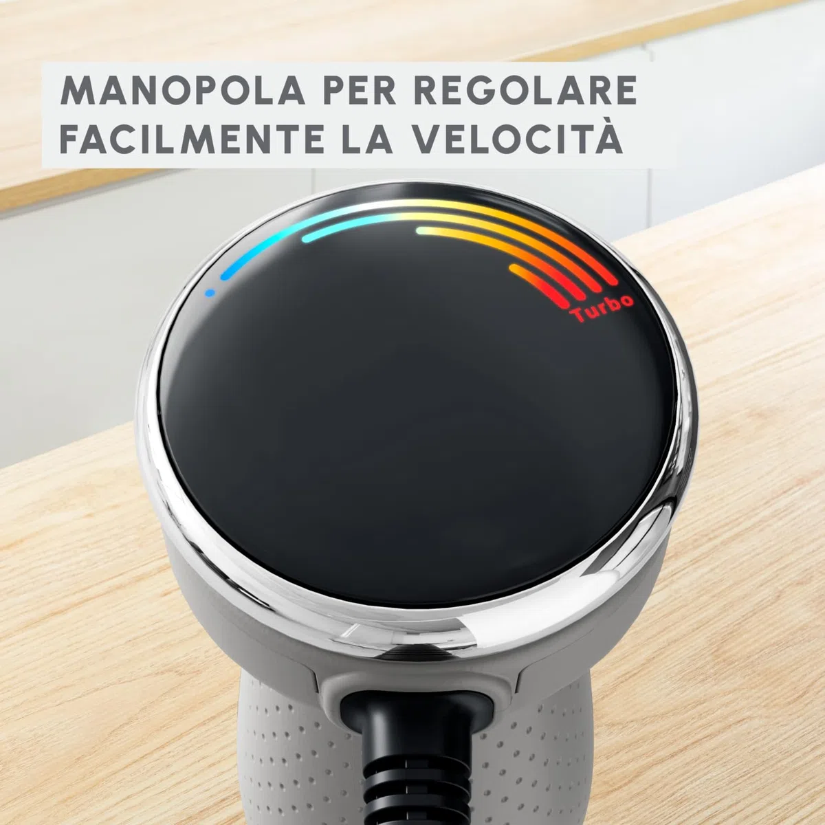 Moulinex Quickchef+, Frullatore a Immersione, Tecnologia con Lame Powelix, 1000 W, Modalità Silenziosa, 20 Velocità, Modalità Turbo, DD672B