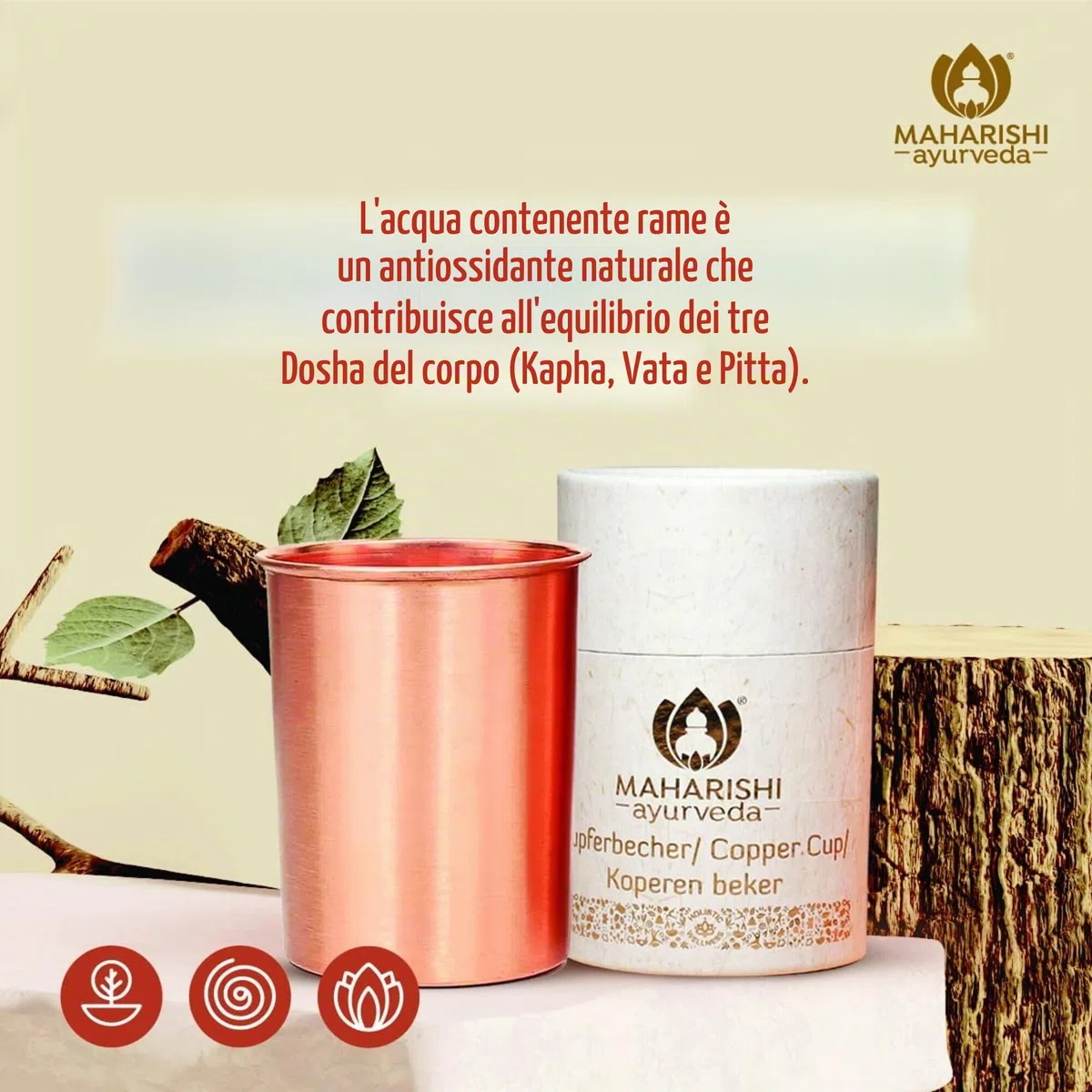 Maharishi Ayurveda Tazza di rame, 380 ml