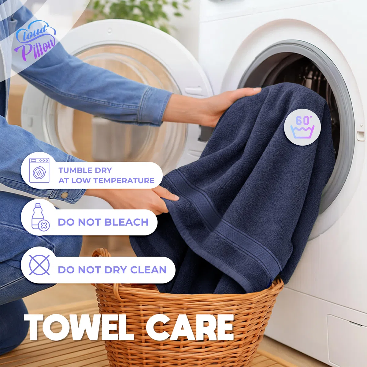 Cloud Pillow Set Asciugamani Bagno 8 Pezzi in Cotone 100% – 2 Teli Doccia 68x135 cm, 2 Asciugamani Viso 40x70 cm, 4 Lavette/Ospite 30x30 cm – Morbidi, Ultra Assorbenti e Resistenti ai Lavaggi
