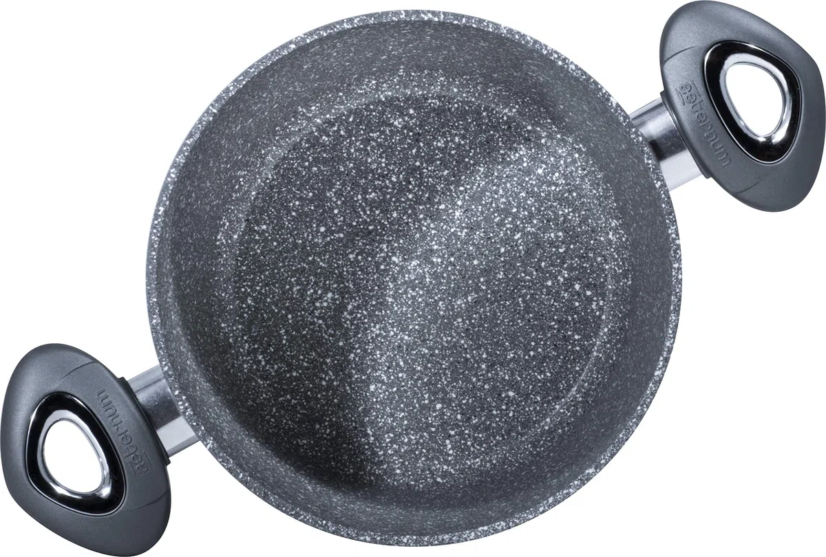 Aeternum, Madame Petravera 3.0, Pentola Antiaderente, Ideale per Induzione, Diametro 24 cm, Full Induction, Grigio