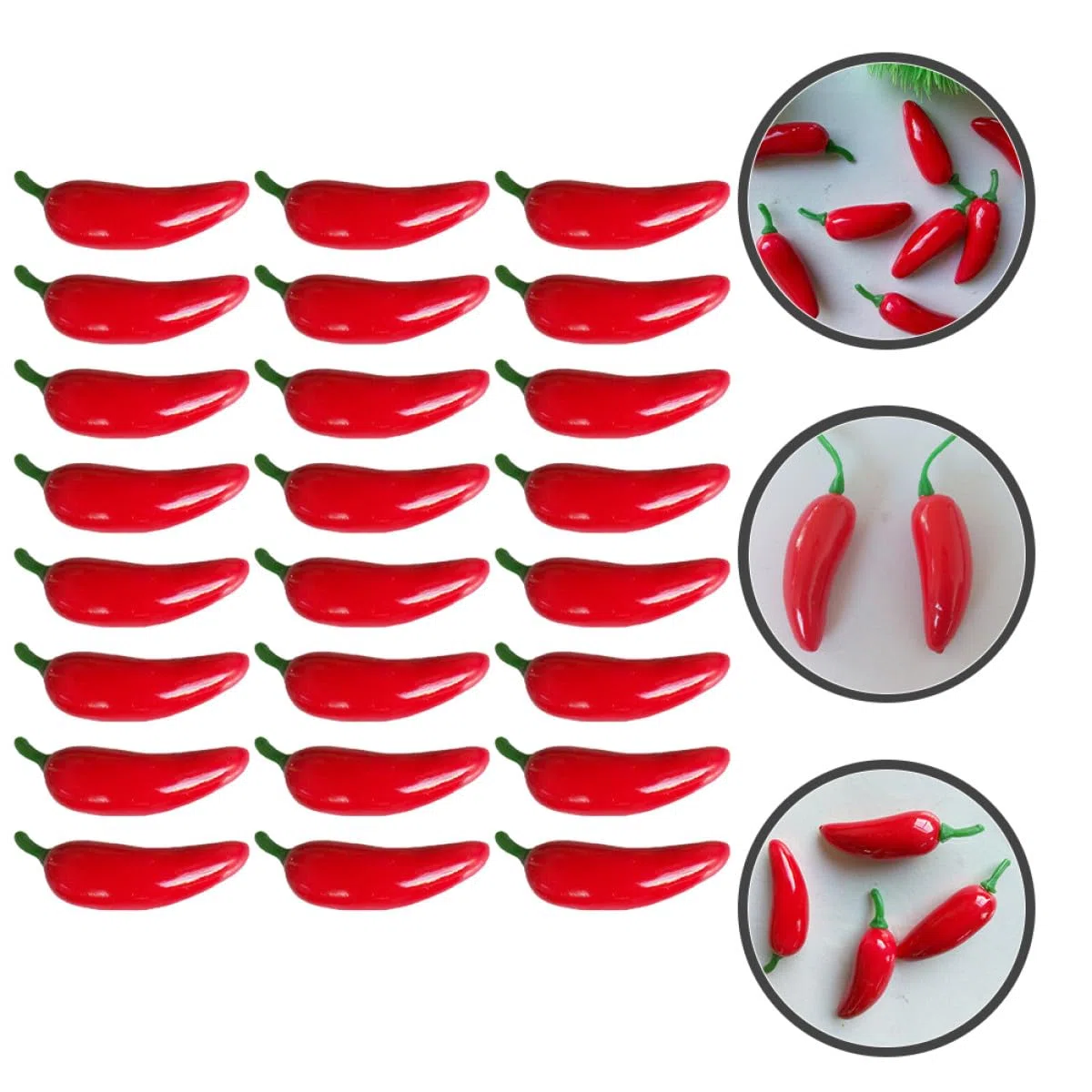 Homoyoyo Peperoncino Finto Rosso Artificiale in Schiuma, Set da 100 Pezzi, Decorazione per Ambienti Domestici e Cucina, Ornamento Realistico per Foto e Ambientazioni Rurali