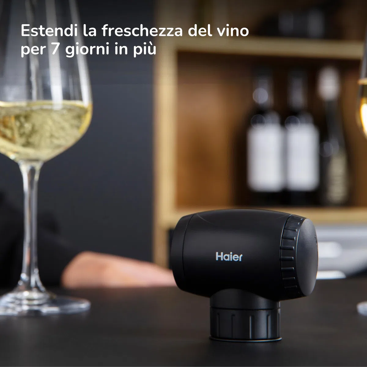 Haier Set Regalo Vino Edizione Limitata - Termometro Digitale e Tappo Conservazione Sottovuoto | Gift Box Premium