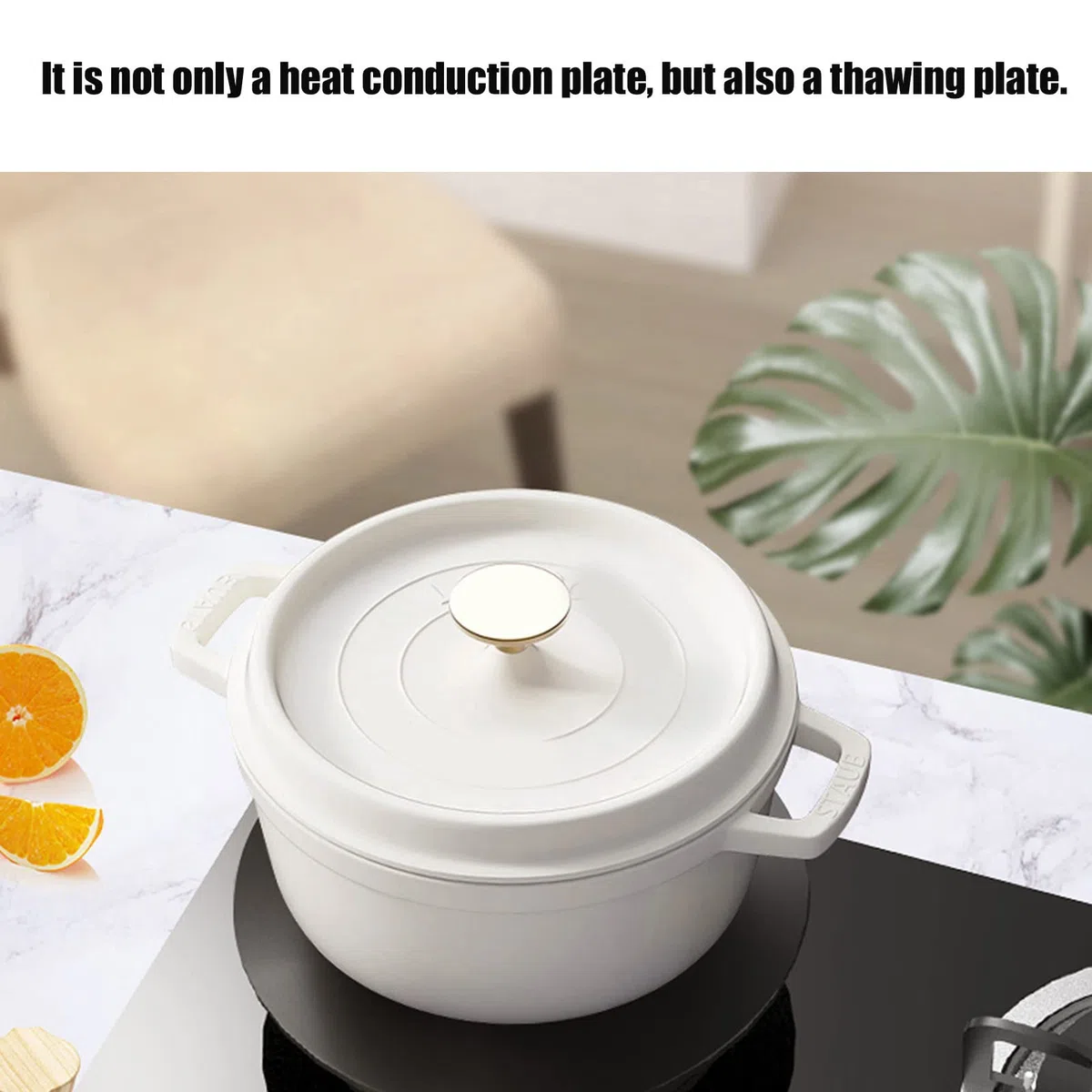 Piastra Diffusore di Calore, Piastra a Induzione in Alluminio Vassoio di Sbrinamento Piastre di Scongelamento Stufa a Gas Antiscivolo Termico Conduttivo per La Cucina Domestica(Diameter 24cm)