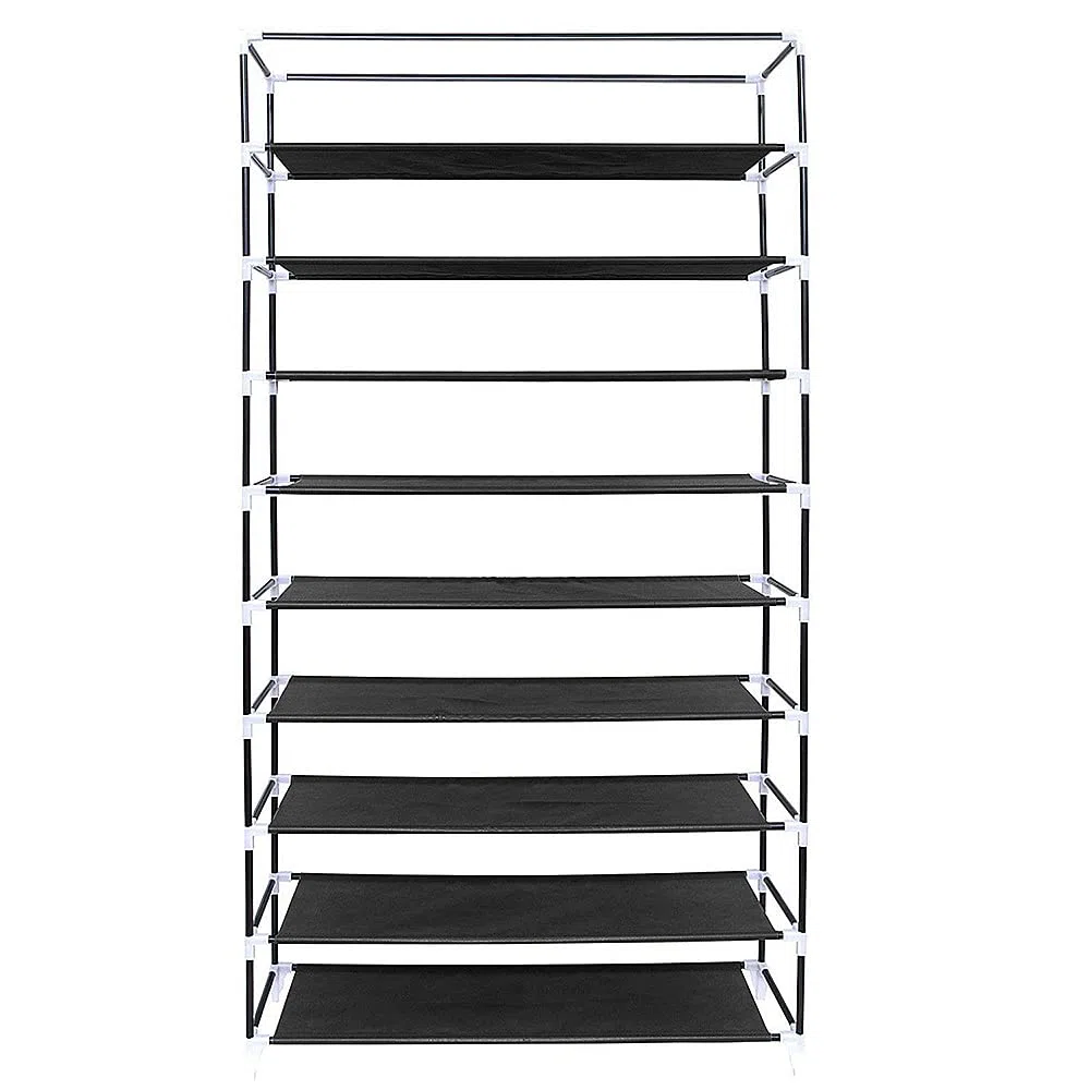 LANTUS Armadio in Tessuto, Guardaroba Pieghevole Salvaspazio, Appendiabiti, Scaffale per Borse, Giocattoli, Scarpe, Soggiorno, Camera da Letto, 88 * 28 * 160 cm (nero)