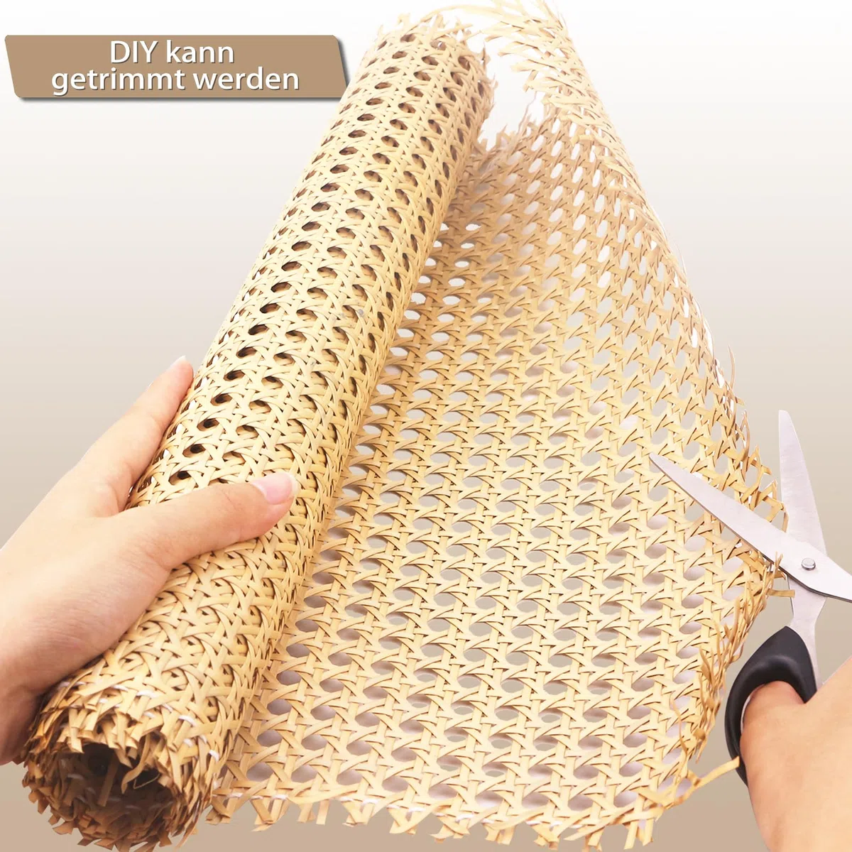 Vienna, tessitura in rattan, 40 x 200 cm, resistente alla muffa, materiale naturale, tubo intrecciato a nido d'ape, impermeabile, realizzato a mano, decorazione di mobili per mobili, sedie,