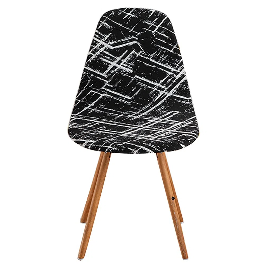 Coprisedie da pranzo scandinave Fodera per sedia scandinava per sala da pranzo Fodere per sedie scandinave a forma curva 4 pezzi