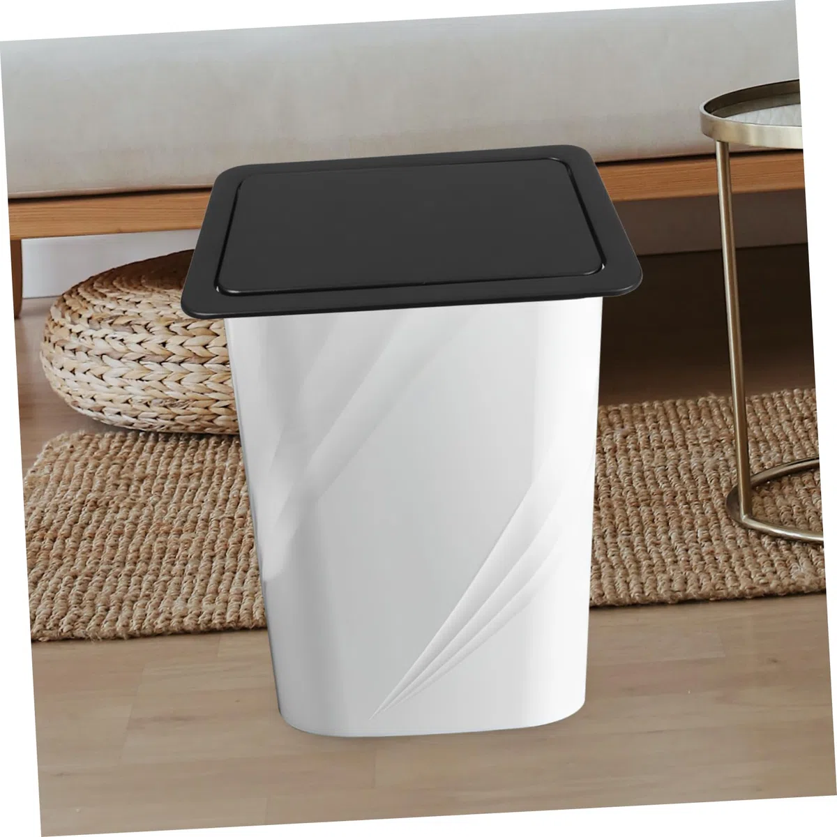 MAGICLULU Coperchio per Pattumiera Sottolavello in Acciaio Inossidabile, Design a Ribaltina, per Cucina e Bagno, Accessorio