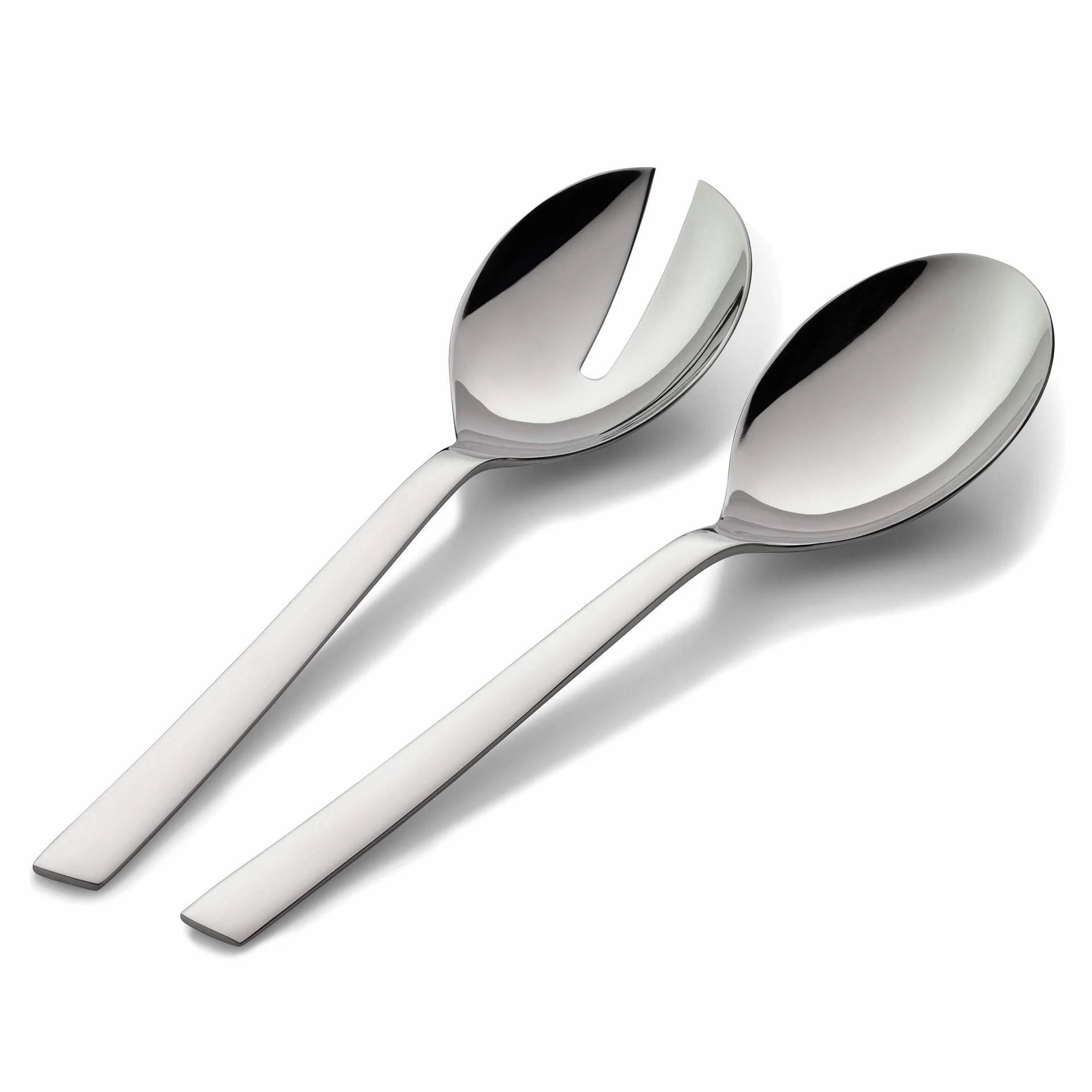 WMF Nuova Insalatiera Set di 3 Posate da Insalata in Acciaio Inox, 30 cm, con insalatiera, Acciaio Inox Cromato Lucido, Porcellana, Lavabile in lavastoviglie