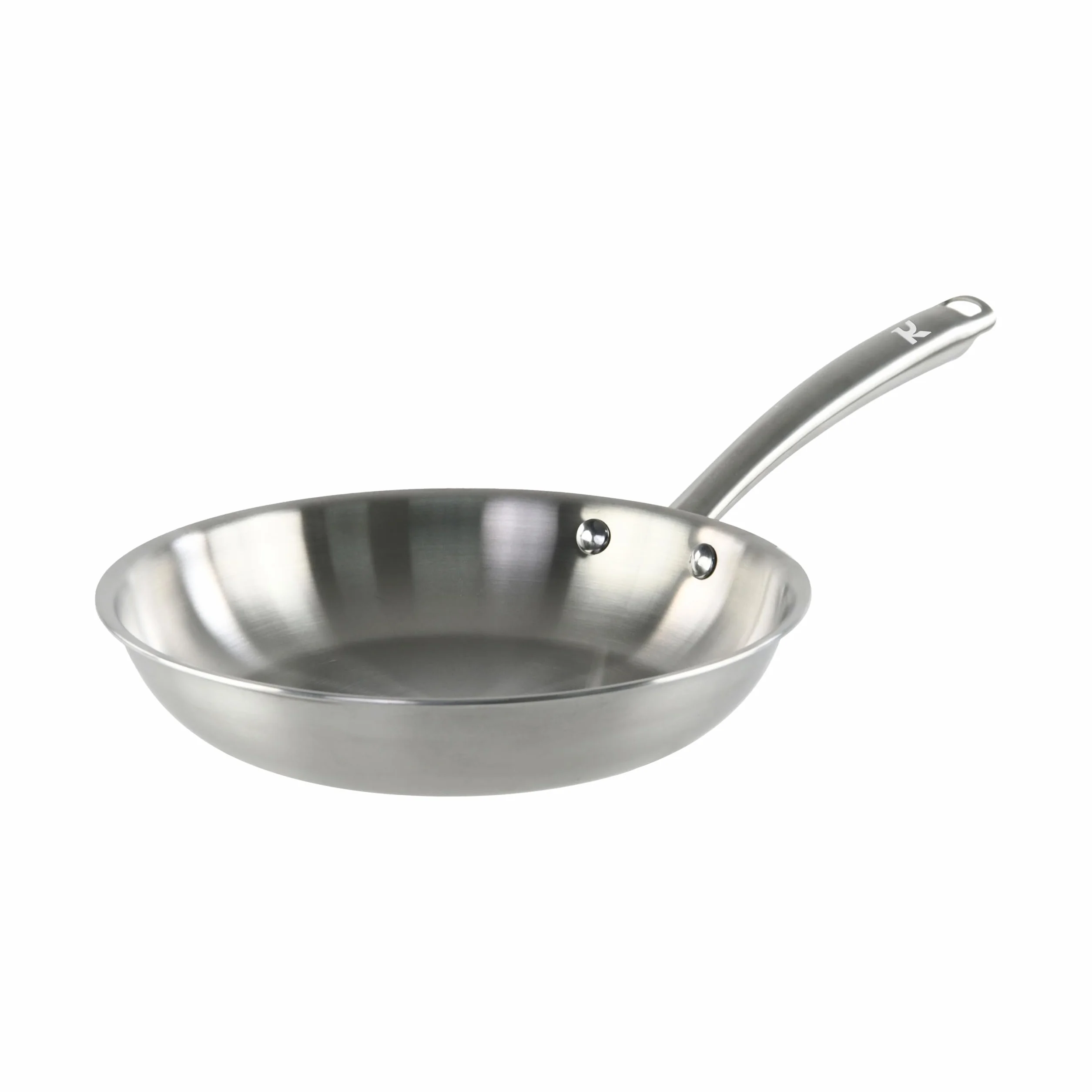 KAMBERG - Padella Ø24 cm in acciaio inossidabile 18/10 Triply - Senza PFAS - Tutti i fornelli inclusi induzione e forno - 0008271