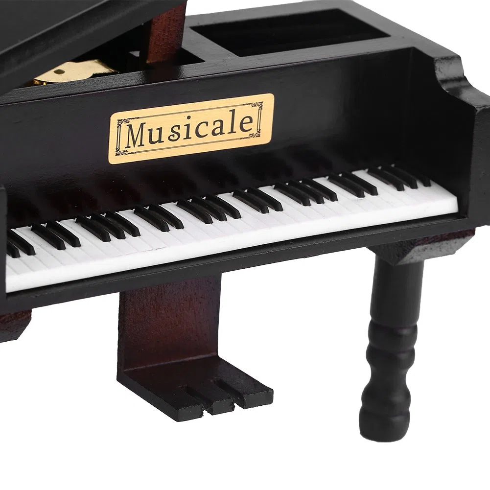 Carillon Musicale con Melodie: Castle in The Sky Carillon a Forma di Pianoforte con Piccolo Sgabello Carillon in Legno Creativo Regalo per Natale, Compleanno