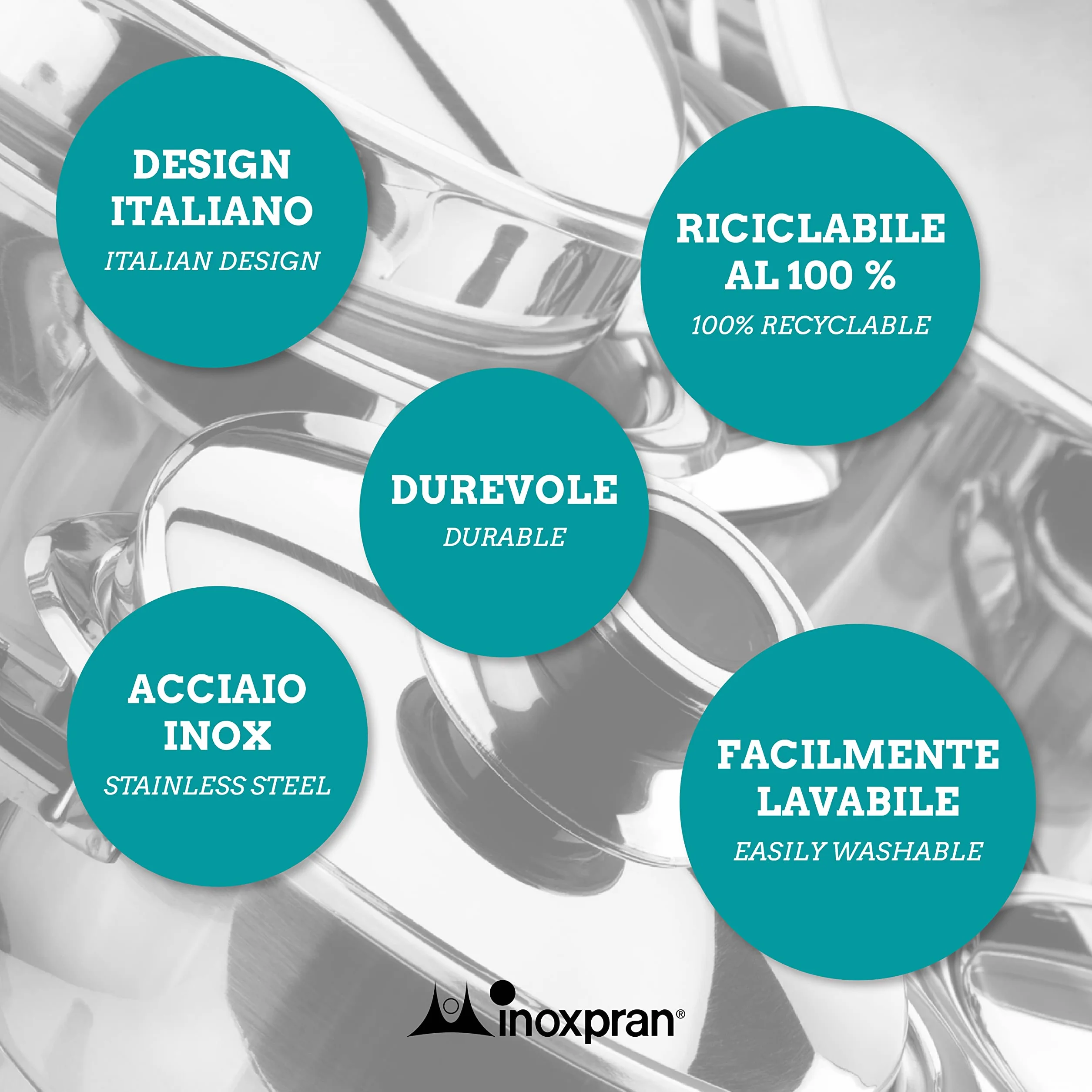 Pentola a Pressione, Acciaio Inox, Capienza 5 L, Triplo Fonto Adatto a Tutti i Piani di Cottura compreso l'Induzione, Cucina Rapida e Risparmio d'Energia, Lavabile in Lavastoviglie