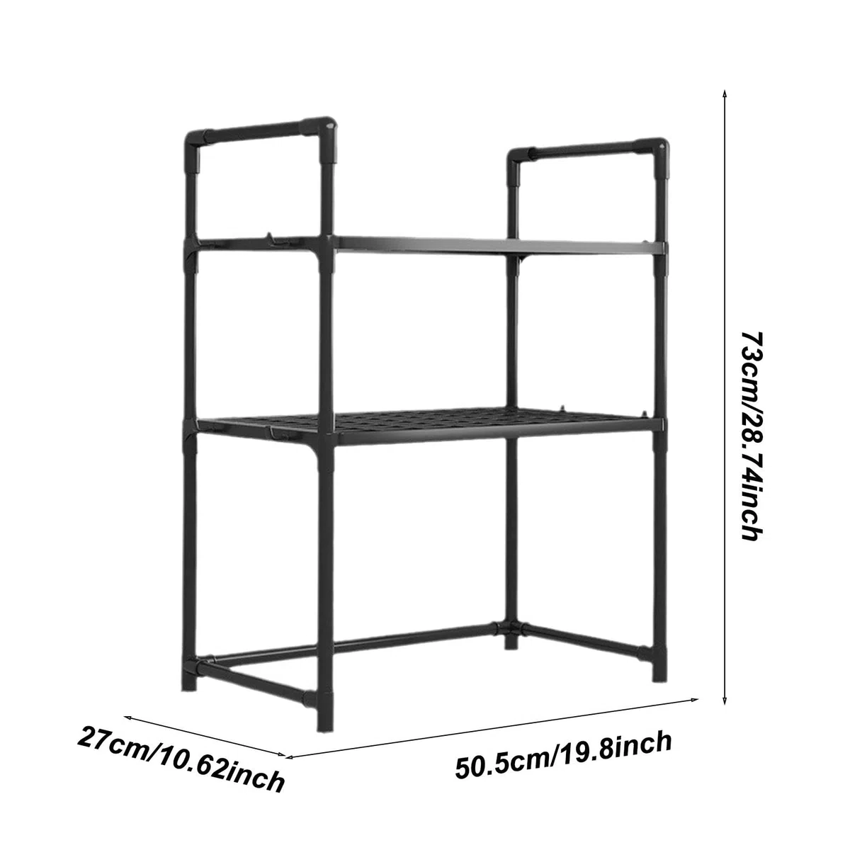 Scaffale Per Forno A Microonde, 2/3 Livelli Mensola Ripiano Della Cucina, Scaffale Per Forno A Microonde Da Appoggio, Mensola Microonde Salvaspazio Con Ganci, Microonde Cucina Organizzatore Ripiani