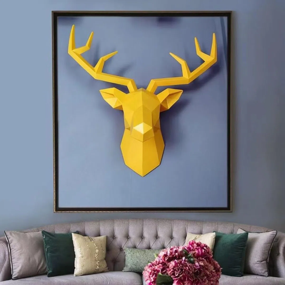 Arredamento Di Cervo In Resina, Decorazione Della Parete Della Testa Di Cervo,Centrotavola Da Parete Statua Della Testa Di Animale Per Bar, Soggiorno, Decorazioni Per Casa Uffici,A1,14*5.5*14.2in