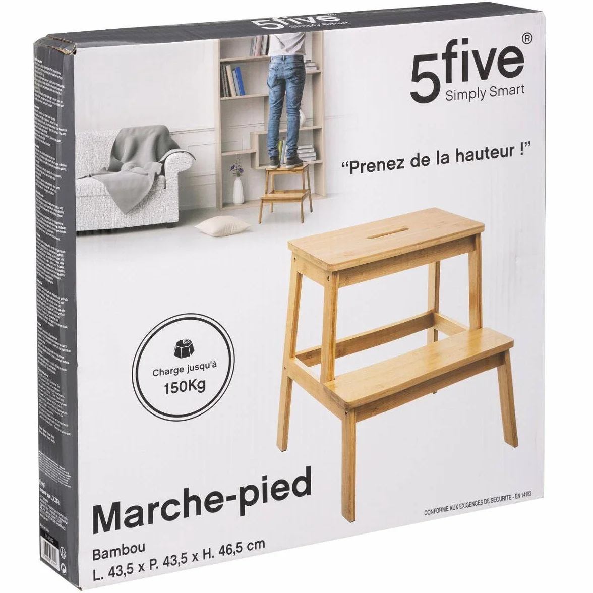 5five - poggiapiedi in bambù 2 gradini