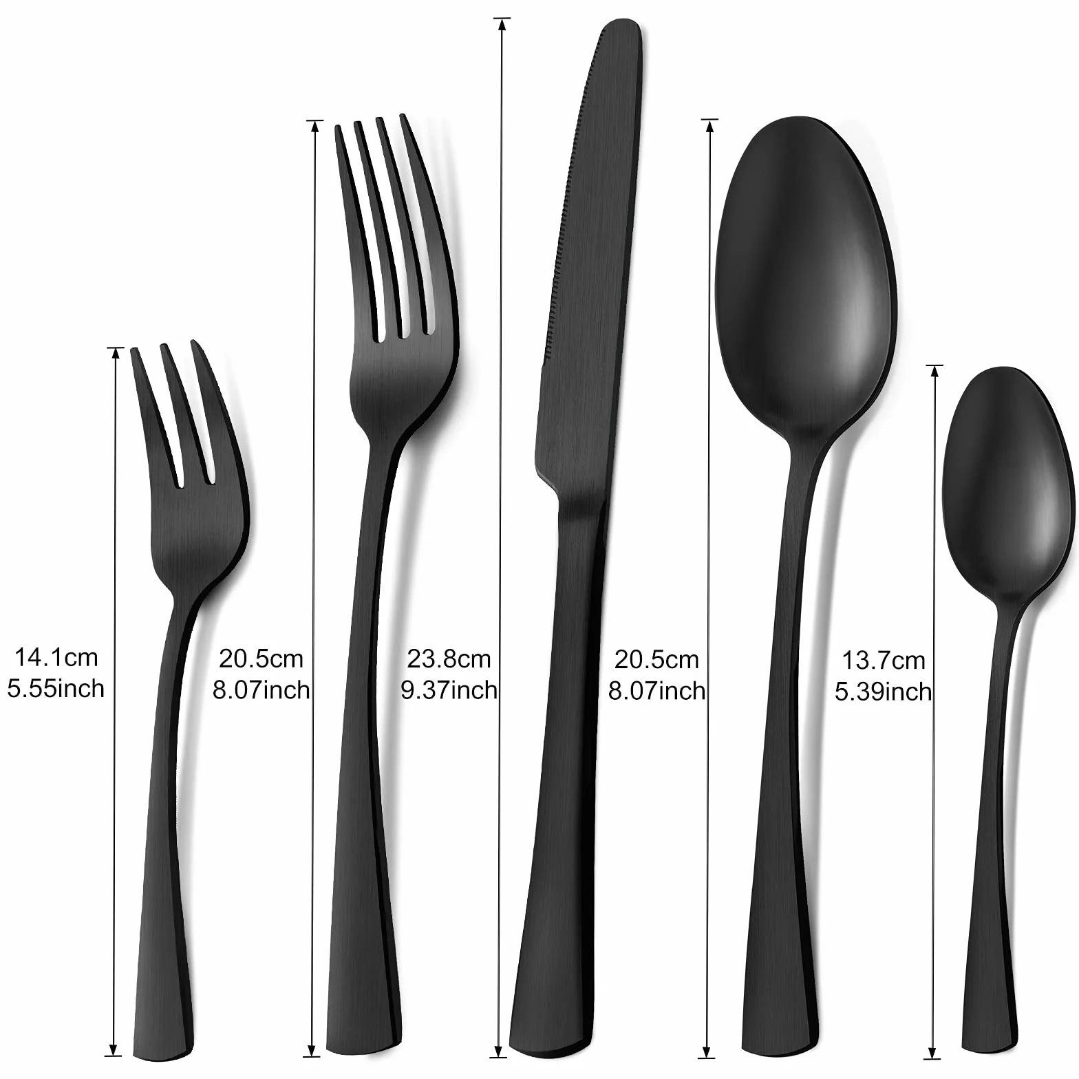 Bestdin set posate inox 6 persone, set di posate 30 pezzi, posate nere opache, posate moderne adatte a casa/festa/ristorante (lavabili in lavastoviglie)