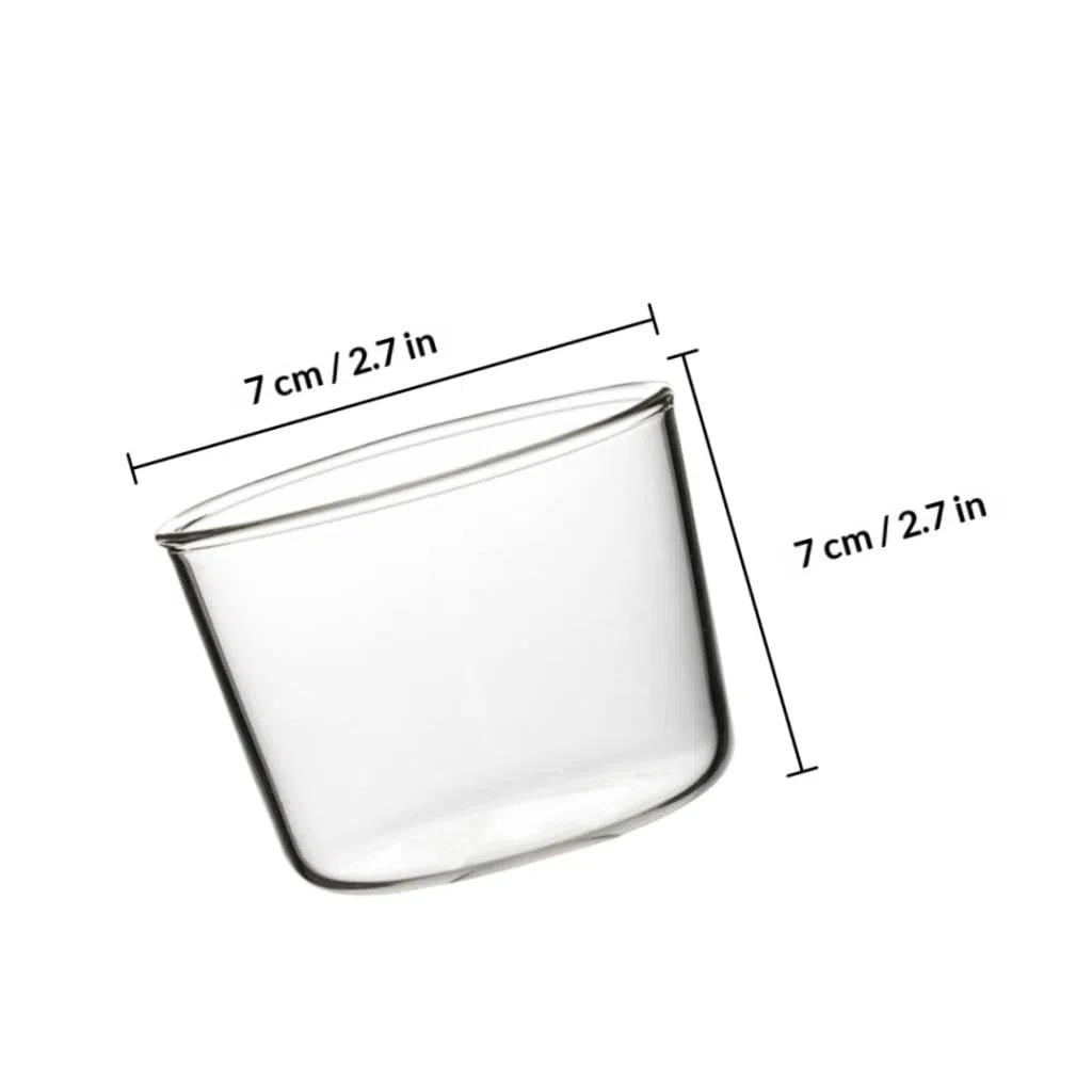 Coppette da Dessert Arrotondate in Vetro da 200 Ml, Bicchieri Multiuso per Mousse e Antipasti, Tazze Riciclabili Trasparenti per Buffet e Feste, Confezione da 4 Pezzi