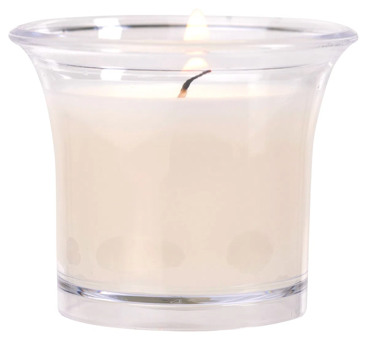 Hyoola Candele Profumate Votive con Portacandele Trasparente - Candele Profumate Piccole Giglio - Durata Candela Votiva 12 ore - Set Candele Profumate da 4 - Made in EU