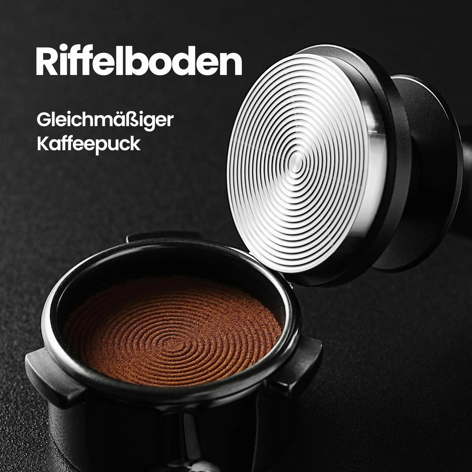 MHW-3BOMBER Tamper per caffè autolivellante da 58 mm, con rimbalzo automatico a 2 molle, strumento manomissione da 58,35 mm per macchine da espresso, strumento barista, T6101-OS