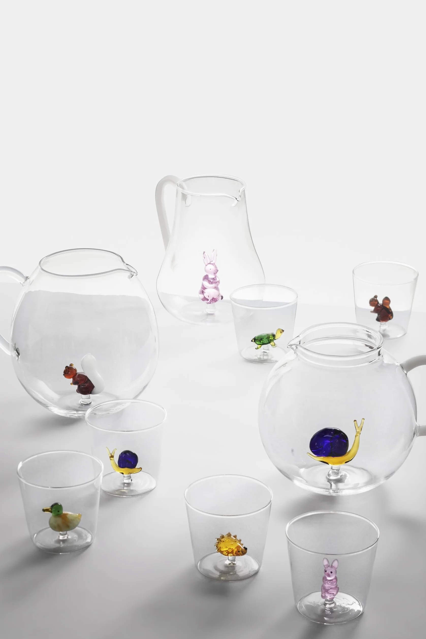 Ichendorf Milano Bottiglia con Uccellino | Collezione Animal Farm | 115 cl | Vetro Borosilicato | Fatto a Mano