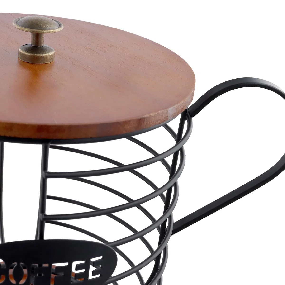2 contenitori per cialde di caffè con coperchio, organizer da cucina per bancone della cucina, bar, uffici, 15,5 x 18 cm, nero