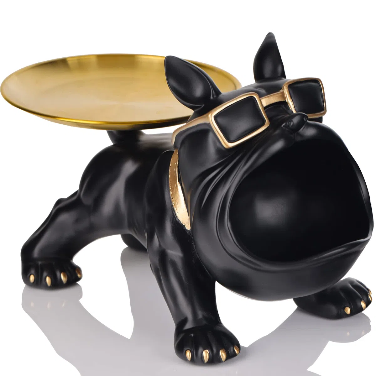 Bulldog vassoio statua portaoggetti portachiavi caramelle gioielli adatto per decorazioni per la casa,arte moderna,tavolo da pranzo,vassoio per piccoli oggetti