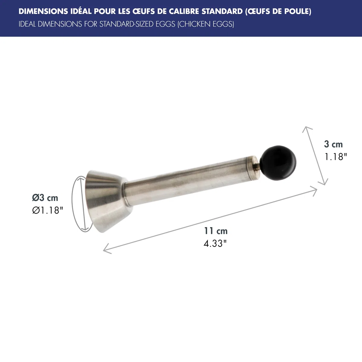 Louis Tellier N4183 - Taglia Uovo Professionale in Acciaio Inox