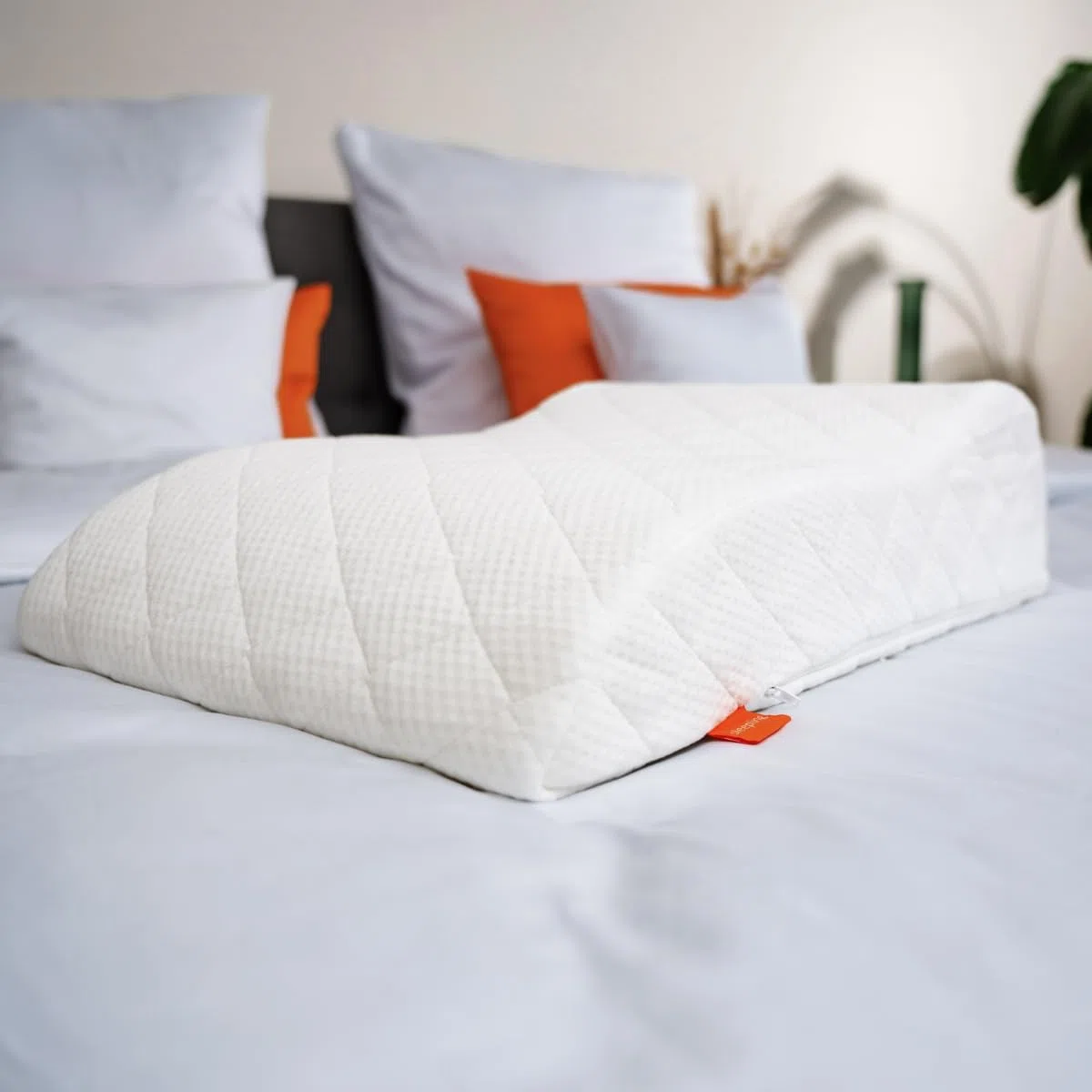 sleepling 190114 vene cuscino flebologico, cuscini venoso per le gambe, Made in EU, 100% cotone, 40 x 68 x 16,5 cm, bianco