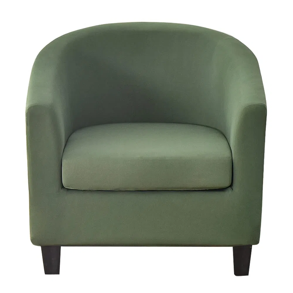 Copripoltrona 1 posto chesterfield elasticizzato Copertura poltrona cocktail fodera poltrona chesterfield 2 pezzi copripoltrona universale Verde militare