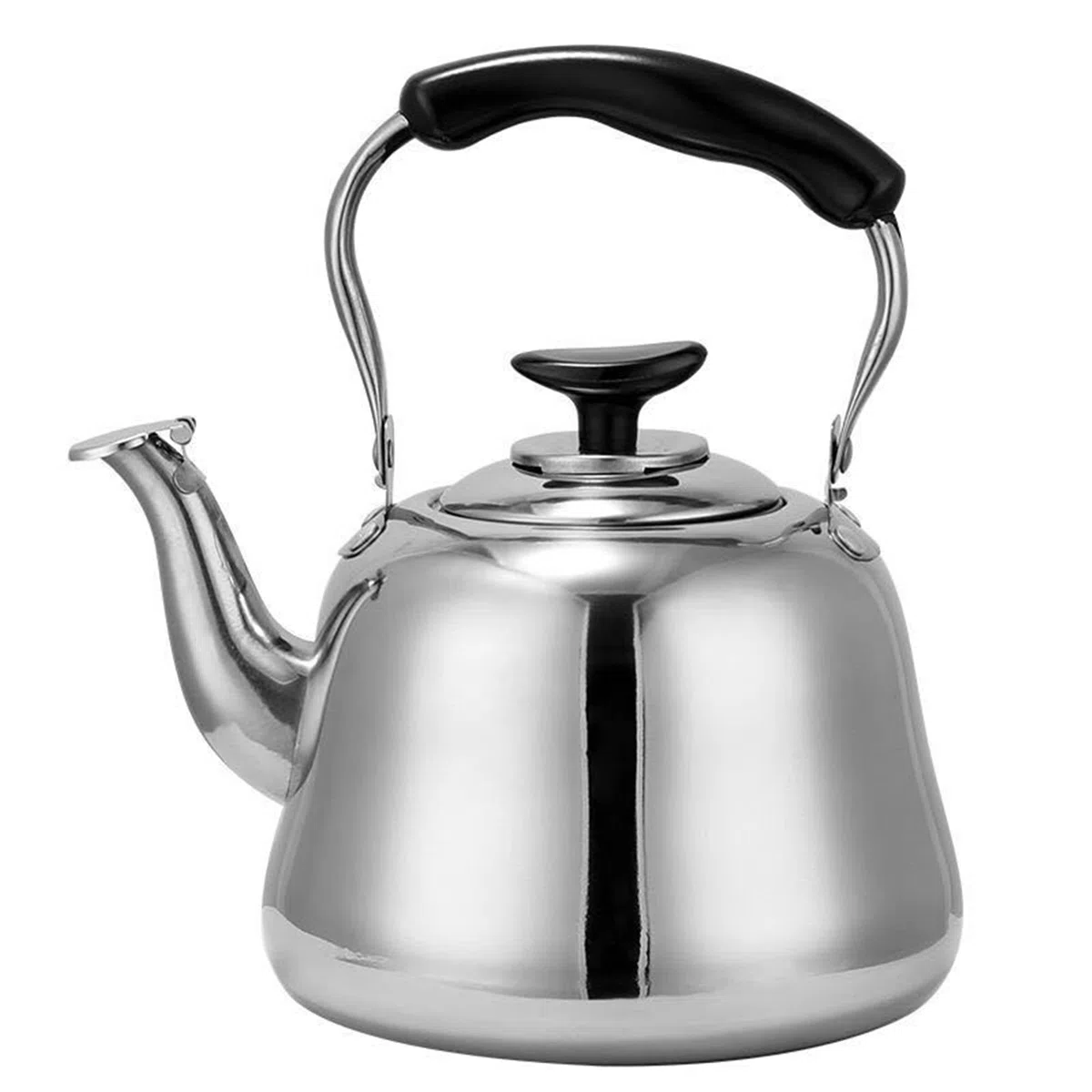 bollitore per stufa a legna gas 3L 4L 5L 6L 7L Teiera in acciaio inox per uso domestico e cucina, adatto per tutti i tipi di piano cottura/stufa, per preparare caffè, tè ed espresso, 6L