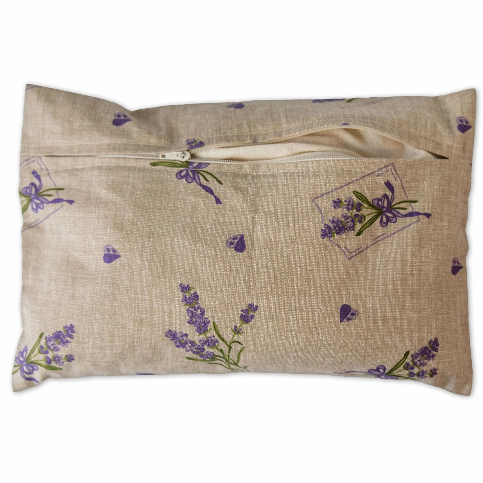 Cuscino con lavanda 30x20cm - "Fiore romantico" - Cuscino con profumo naturale