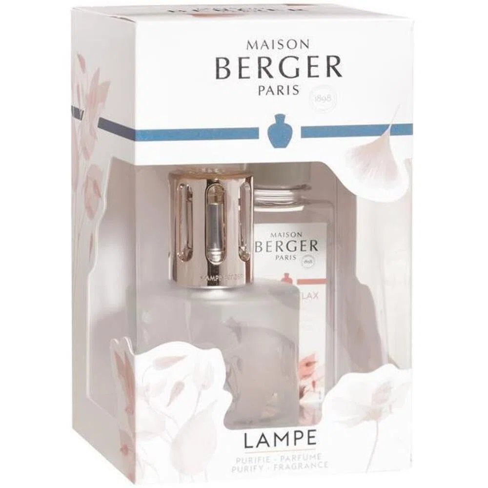 Lampe Berger Aroma Relax - Lampada profumata in Vetro Satinato/Argento, 210 ml