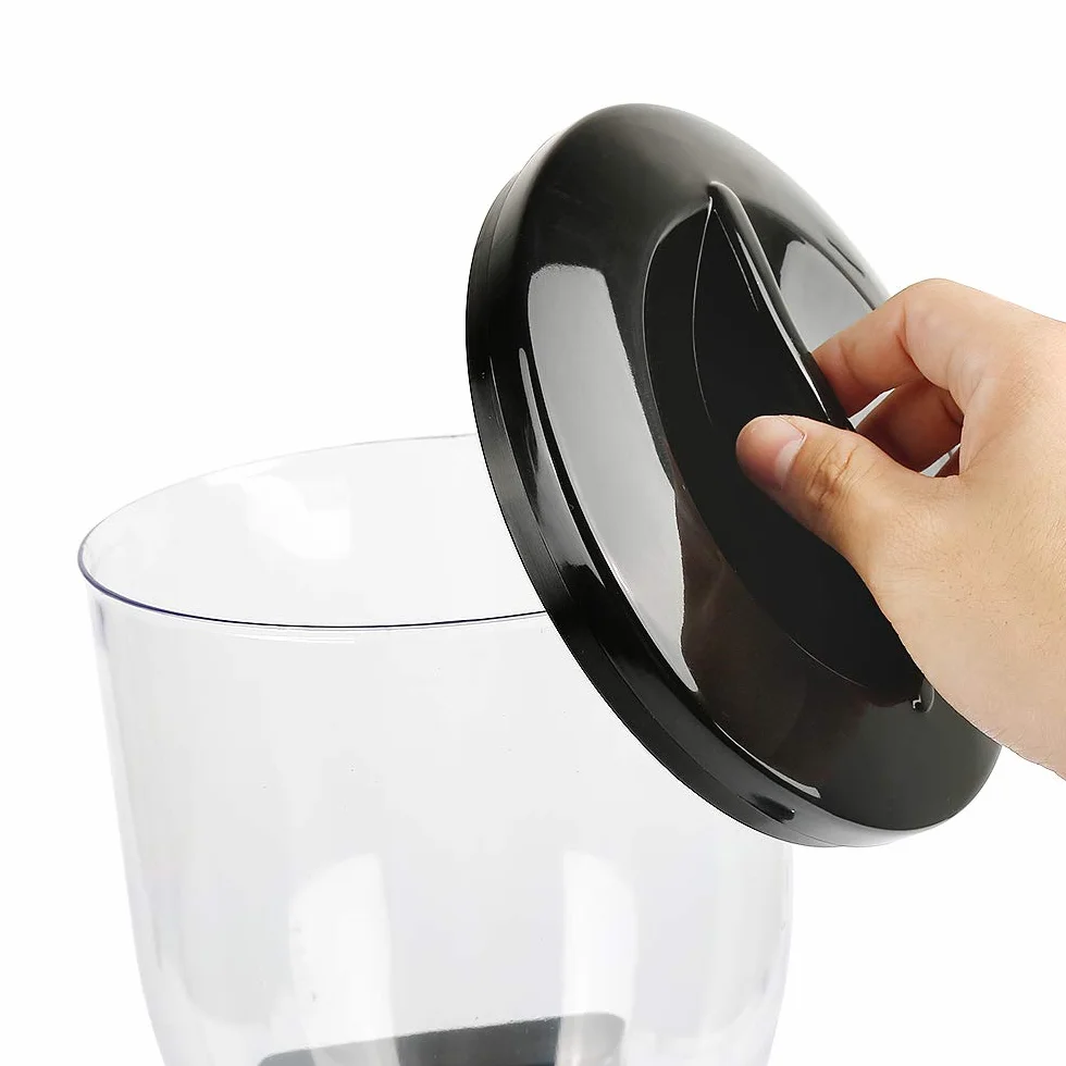 Doppio Dispenser per Cereali Cornflakes, Plastica, Dry Food Cereal Dispenser Double Canister, Clear Canister Fresh Candy Titanio Chicchi di Stoccaggio (Nero)