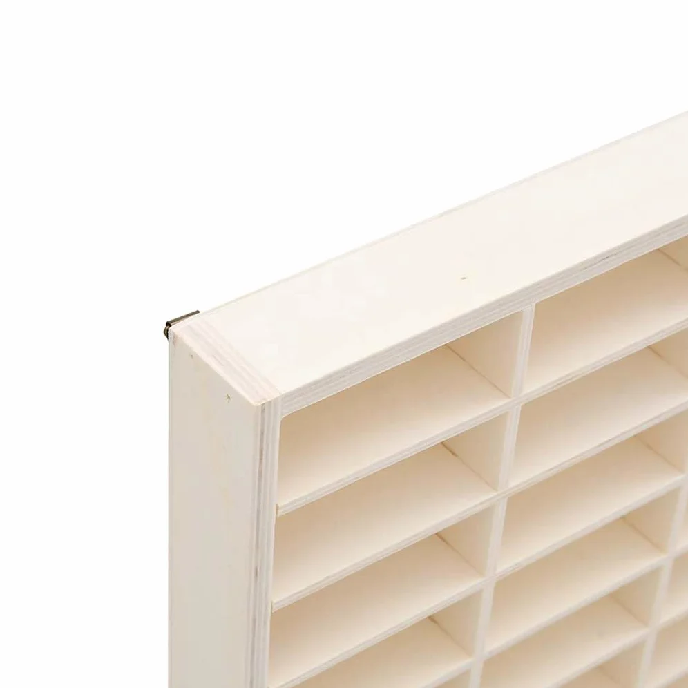 Generico Vetrina da Collezione in Legno con 56 Scomparti 40x4,5x60cm,Marrone,2.25kg,4017380
