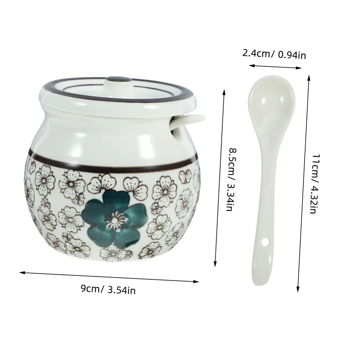 IMIKEYA Vaso Di Spezie Barattolo Di Stoccaggio Di Zucchero Titolare Di Spezie Di Stoccaggio Barattoli Di Ceramica Vasetto Di Zucchero Vaso Di Sale Vaso Di Ceramica