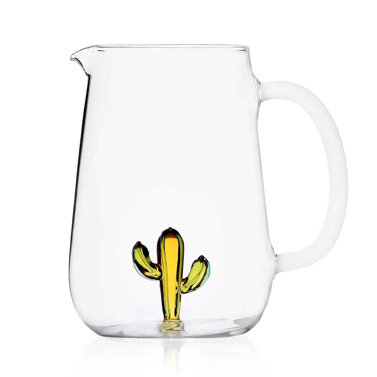 Ichendorf Milano Brocca Cactus Verde/Ambra | Collezione Desert Plants | 45 cl | Vetro Borosilicato | Fatto a Mano