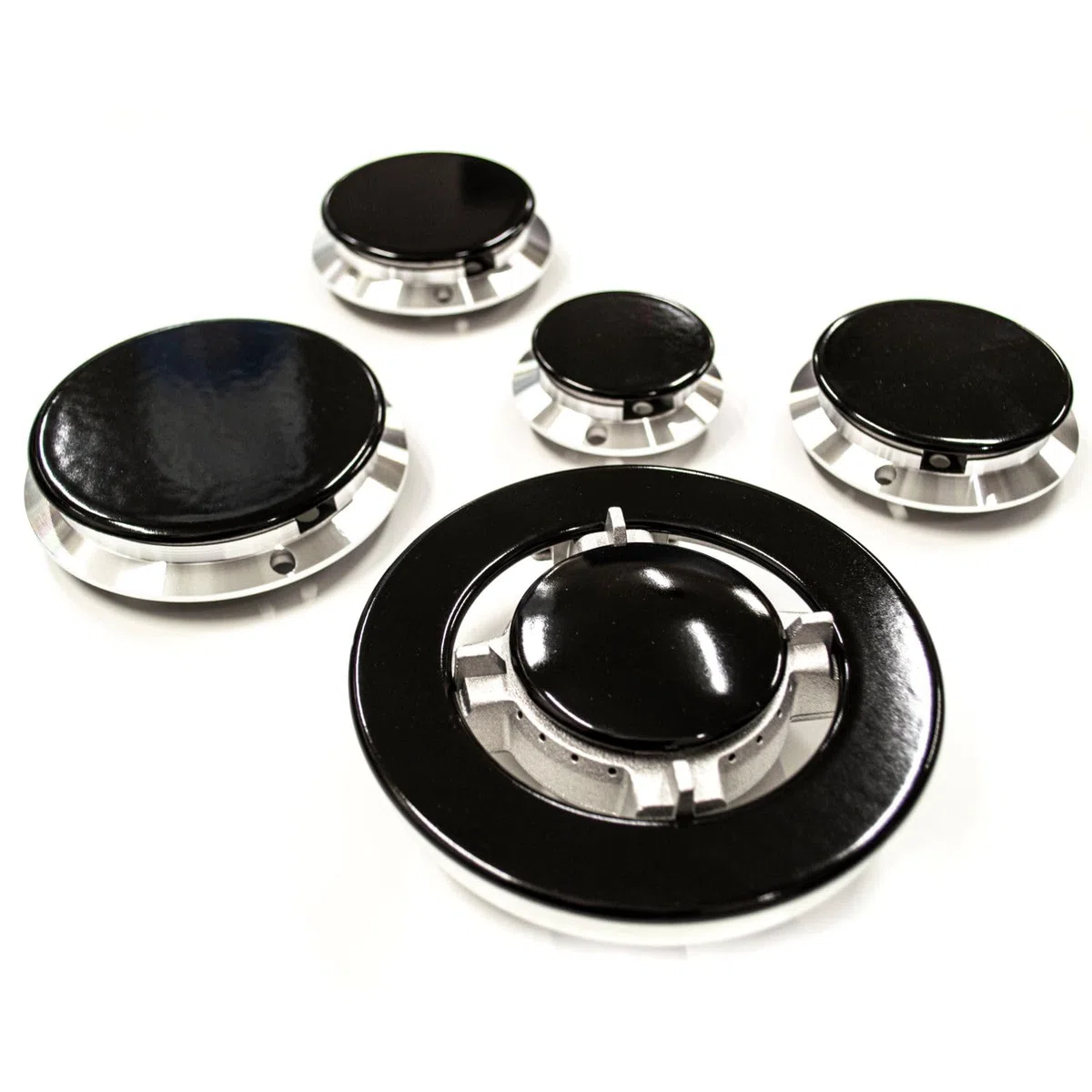 Kit 4 adattabile a piano cottura cucina a gas compatibile con Nardi completo di 4 piattelli spartifiamma e 1 tripla corona