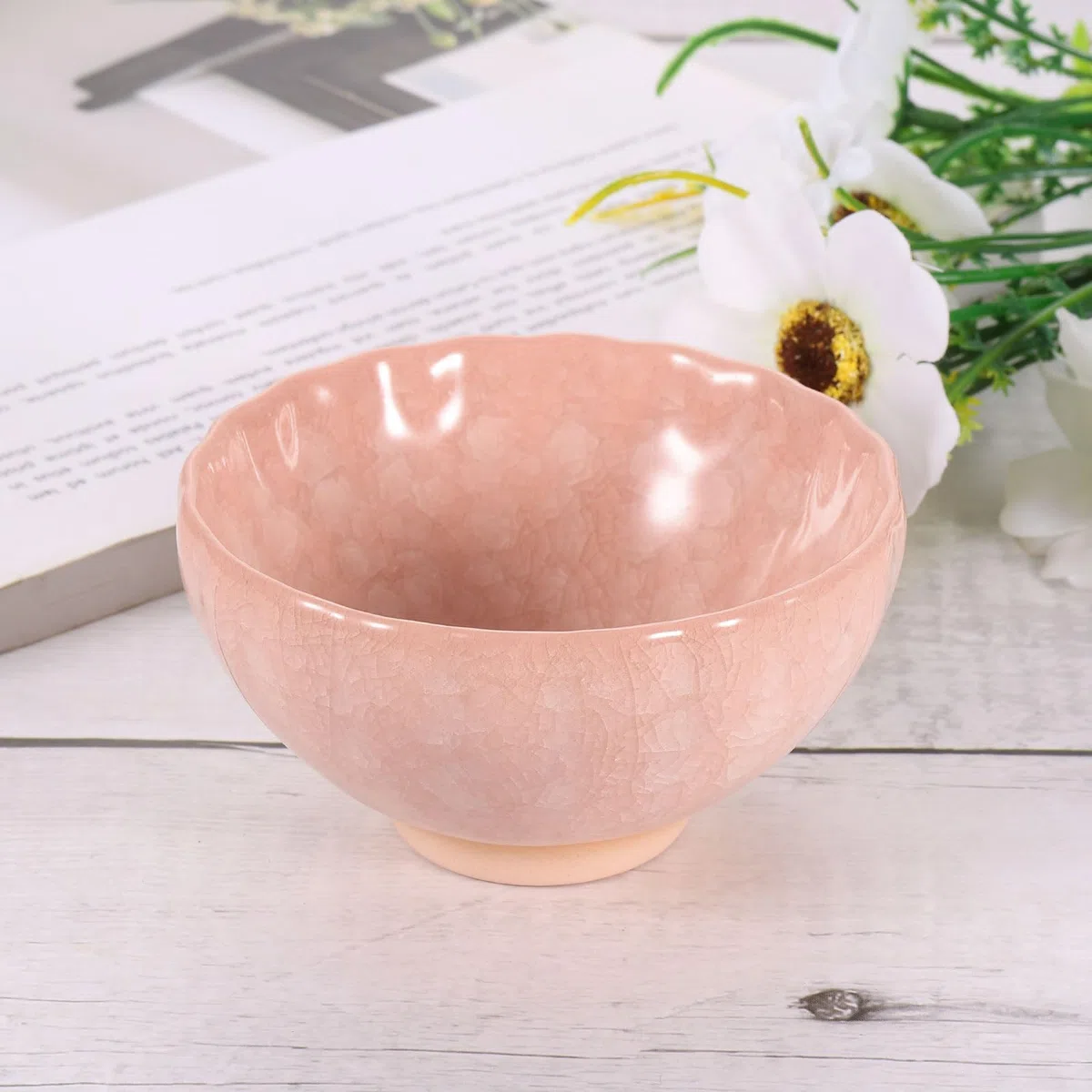 QUARKZMAN 2pz Ciotola Giapponese Matcha 4,23oz Set Tè Gong Fu Tradizionale in Ceramica Tazza Tè Mate Giapponese Senza Manico Porcellana Grande per Tè Matcha Caffè Bevande, Rosa