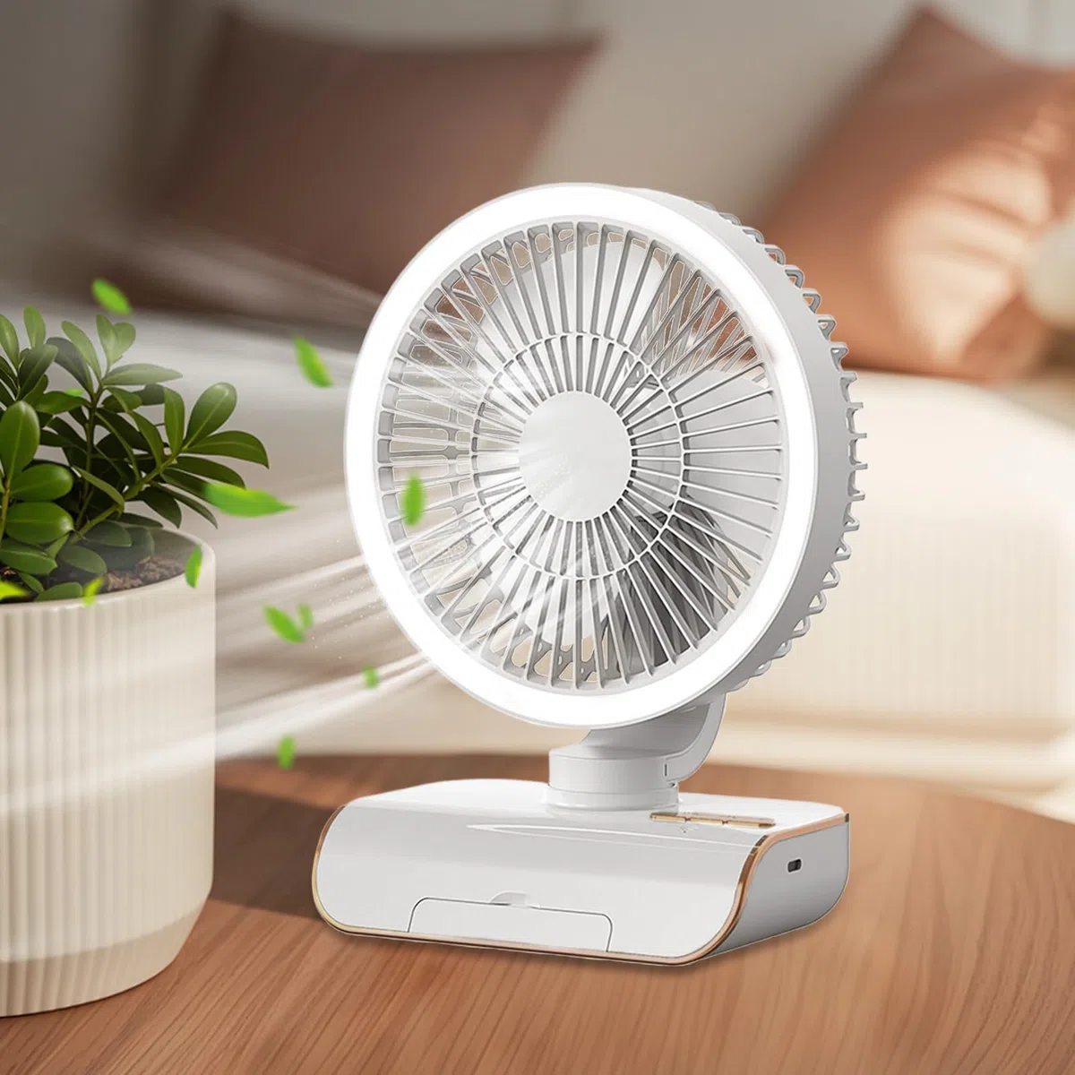 Telecomando Ventilatore da parete silenzioso 25x18x10.5 cm ABS 2000mAh 5 Dispositivo a batteria ricaricabile di velocità | Swing Swivel SINISTRA ARIA DIRETTAZIONE ARIA DESTRA PER LA CAMERA DI SOIX