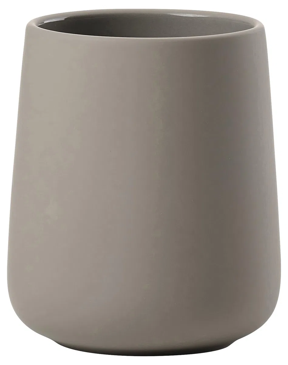 Zone Denmark Nova One - Bicchiere per spazzolino da denti in ceramica con rivestimento soft touch, diametro 8 cm, altezza 10 cm