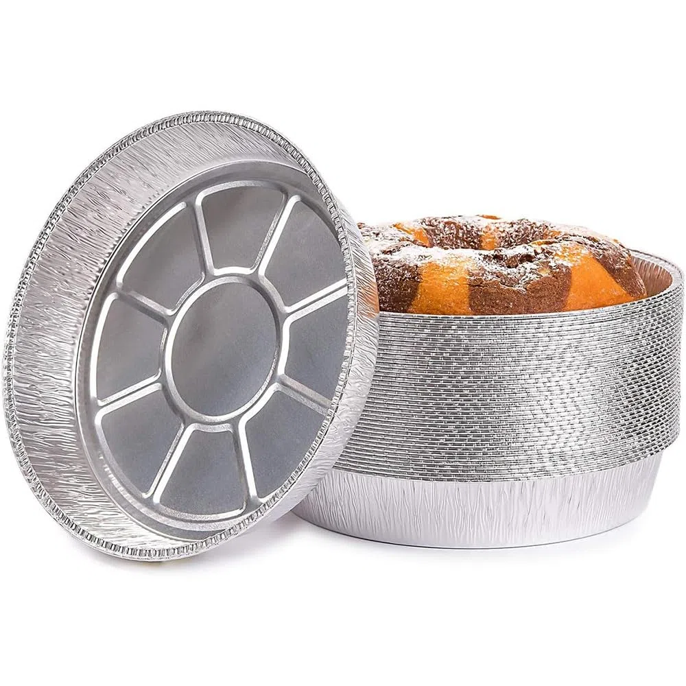 GM 100 Vaschette Alluminio Rotonde 22,5 cm da 1360 cc – Usa e Getta per Forno e Congelatore – Ideali per Torte e Gastronomia