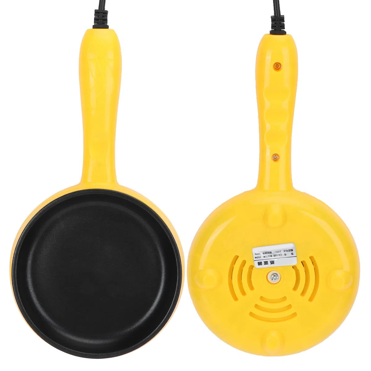 Padella Pancake Elettrica, Padella Multifunzione per Mini Uova da 350 W con Manico Padella Antiaderente per Hamburger Bistecca Colazione, per Campeggio in Dormitorio