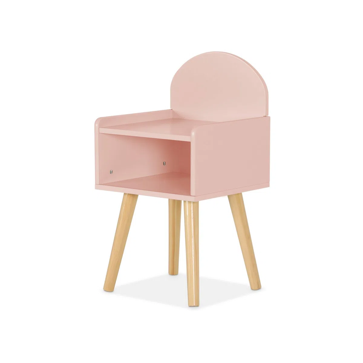 Comodino per bambini, Nephos, Rosa, 30x28x55.6 cm