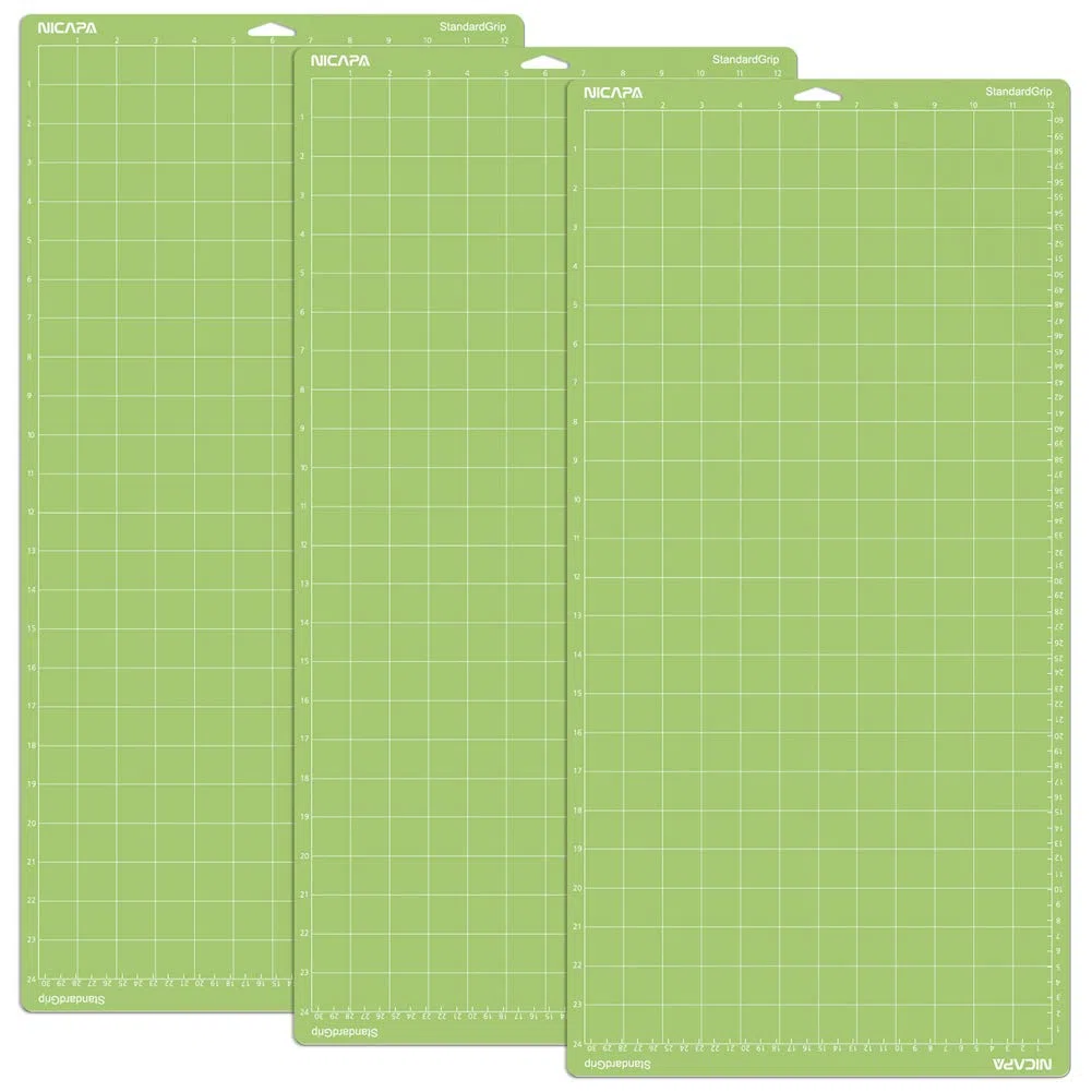 Tappetino da taglio standard grip per Cricut Maker 3/Maker/Explore 3/Air 2/Air/One, da 30,5 x 61 cm, in confezione da 3 pezzi, adatto a carta Kraft, carta vinilica, ecc.
