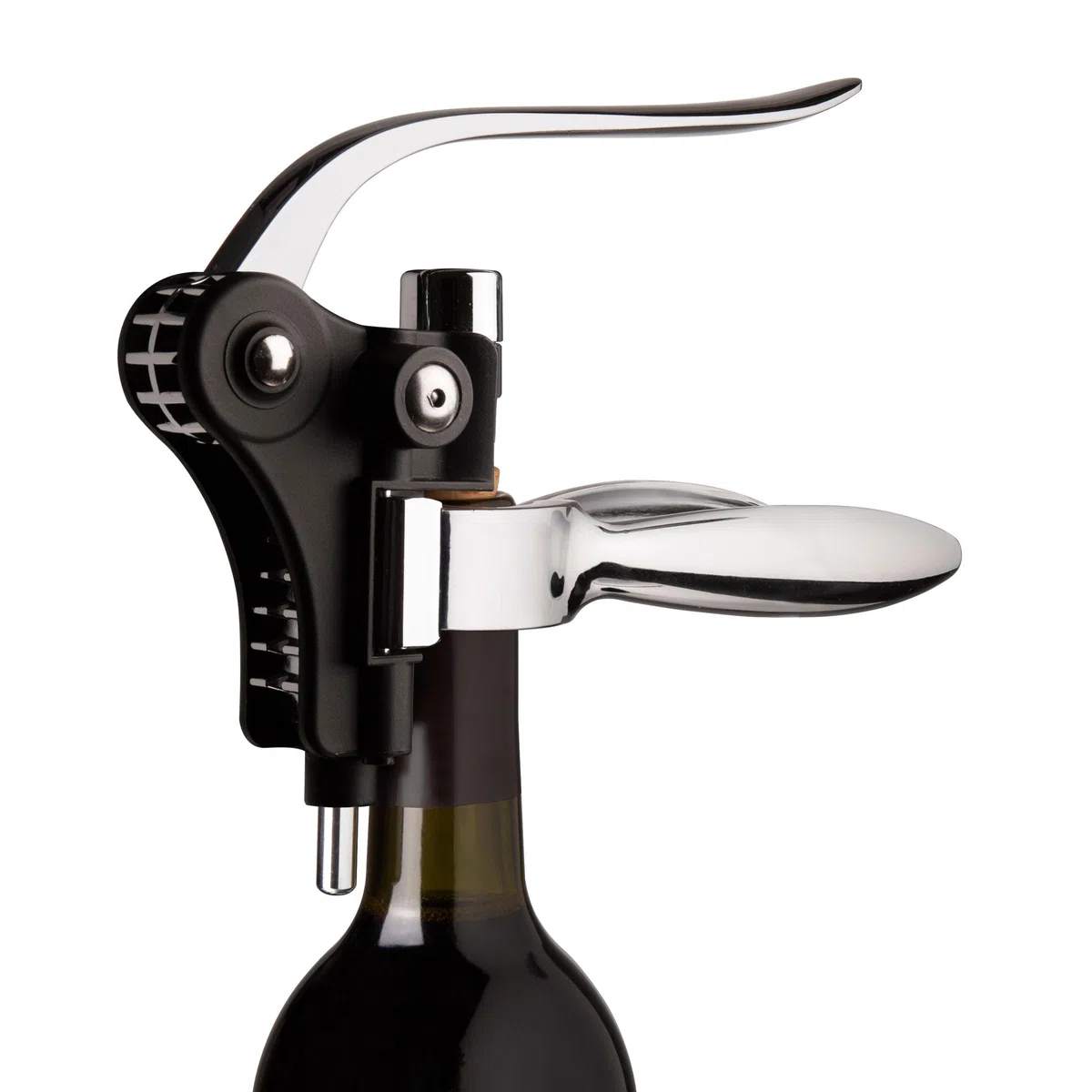 Cavatappi a Leva Vino Nero | Levatappi Automatico Orizzontale | Elegante Apribottiglie
