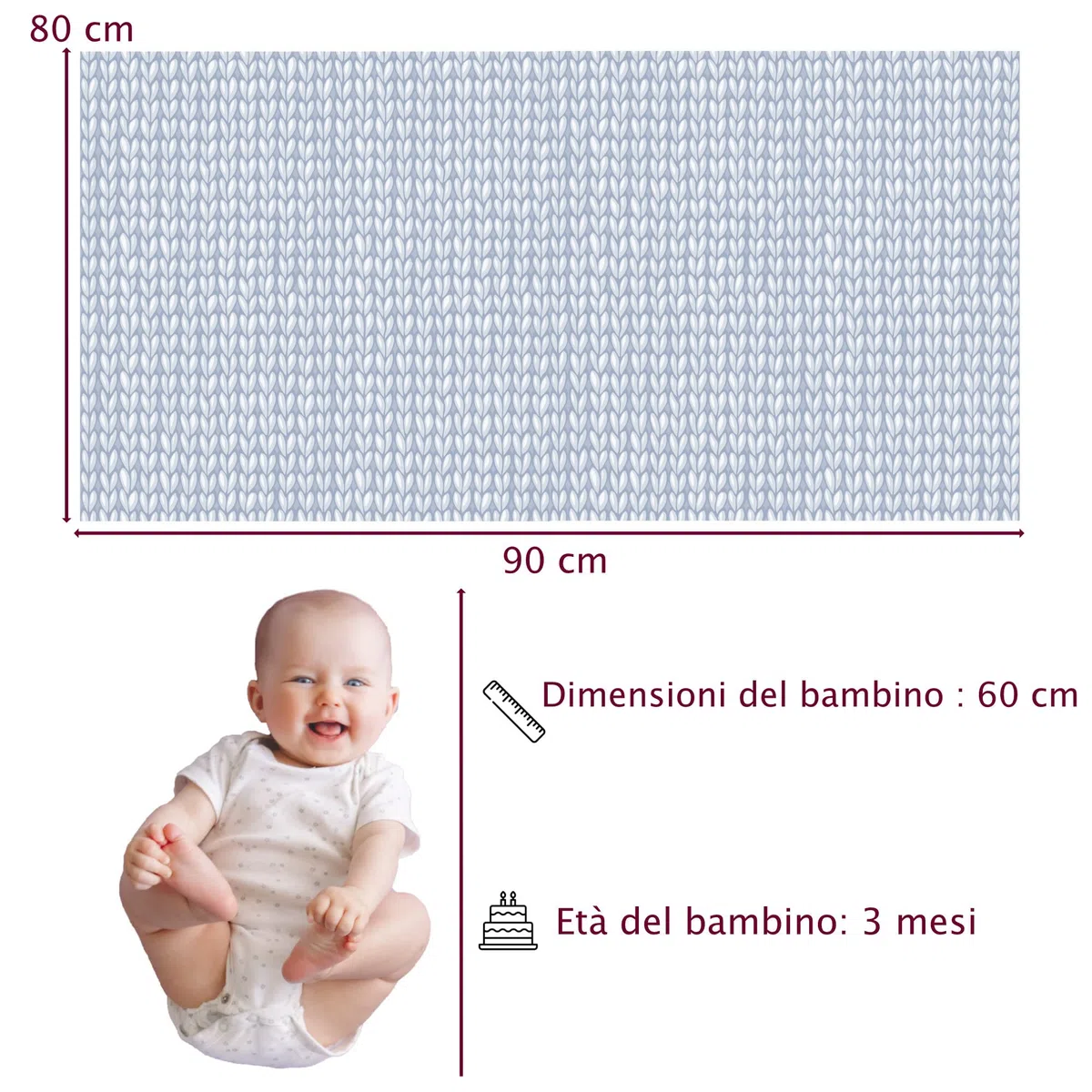 Kit di lavoro a maglia per principianti completo di ferri da maglia - Coperta fai da te per bambini - Idea regalo (Blu Cielo)